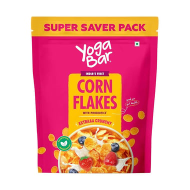Yogabar Corn Flakes with Probiotics,  850 g  Extraaa Crunchy 