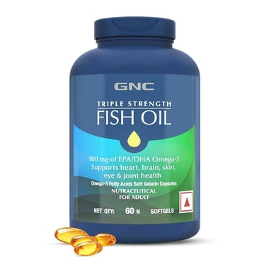 GNC Triple Strength Fish Oil, 60 softgels
