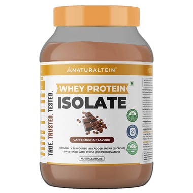 NATURALTEIN Whey Protein Isolate, 2.2 lb Caffe Mocha