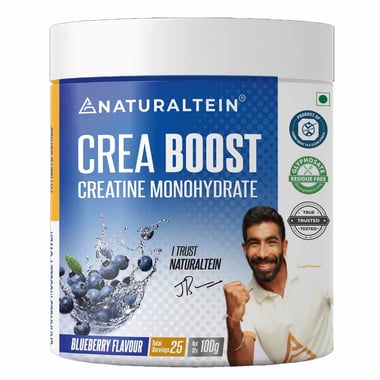 NATURALTEIN Athlete Series Crea Boost Creatine Monohydrate,  Blueberry  0.22 lb 