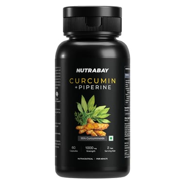 Nutrabay Wellness Curcumin + Piperine,  60 capsules 