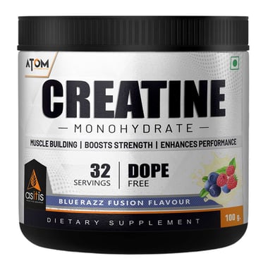 AS-IT-IS Nutrition ATOM Creatine Monohydrate,  Blue Razz Fusion  0.22 lb 
