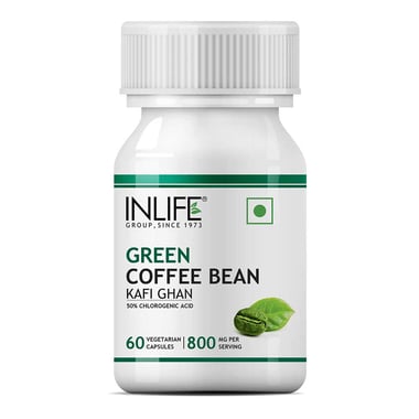 INLIFE Green Coffee Beans (800mg), 60 veggie capsule(s)