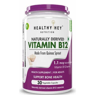 HealthyHey Nutrition Vitamin B12, 30 veggie capsule(s) Unflavoured