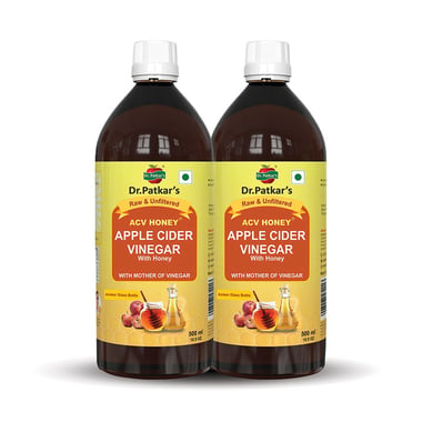 Dr. Patkar's Apple Cider Vinegar (Pack of 2), 1 L Honey