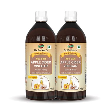 Dr. Patkar's Apple Cider Vinegar (Pack of 2), 1 L Garlic & Honey