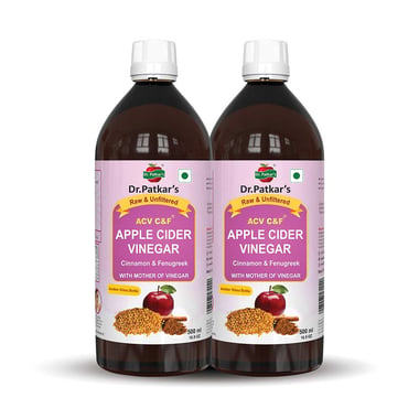 Dr. Patkar's Apple Cider Vinegar (Pack of 2), 1 L Cinnamon & Fenugreek