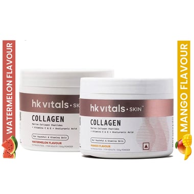 HealthKart HK Vitals Skin Radiance Collagen 100 g Watermelon & Mango Combo