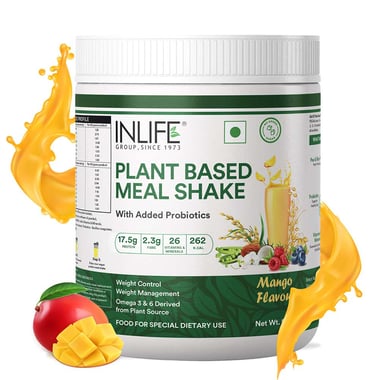 INLIFE Plant Based Meal Replacement Shake, 500 g Mango