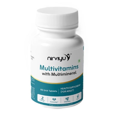 Nirviyu Multivitamins with Multimineral, 60 tablet(s) Unflavoured