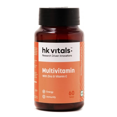 HealthKart HK Vitals Multivitamin with Zinc & Vitamin C,  60 tablet(s)  Unflavoured 