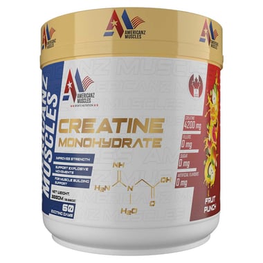 Americanz Muscles Creatine Monohydrate, Fruit Punch 0.66 lb