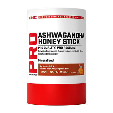 GNC Pro Performance Ashwagandha Honey Stick,  30 sachets/pack 