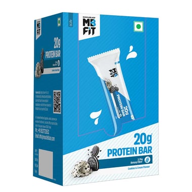 MuscleBlaze Protein Bar (20 gm Protein),  6 bar(s)  Cookies & Cream 