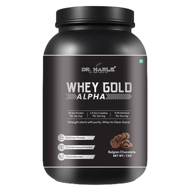 DR. HARLE Alpha Whey Protein, 2.2 lb Belgian Chocolate