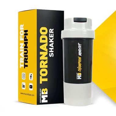 MuscleBlaze Tornado Shaker, Grey 500 ml
