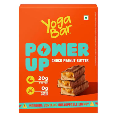 Yogabar Power Up 20g Protein Bar, 5 bar(s) Choco Peanut Butter