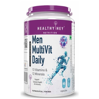 HealthyHey Nutrition MultiVit Daily for Men, 60 capsules Unflavoured