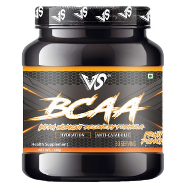 V-SHAPE SUPPS BCAA Intra Workout Recovery Formula, 0.39 lb 30 Servings Fruit Punch