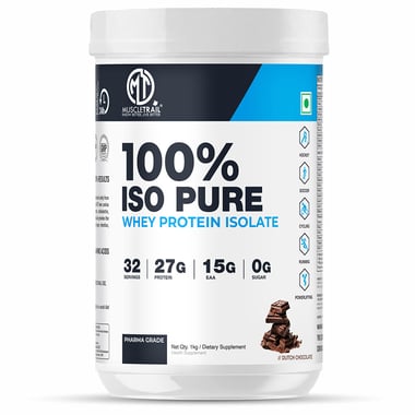Muscle Trail 100% Iso Pure Whey Protein Isolate,  2.2 lb  Dutch Chocolate 