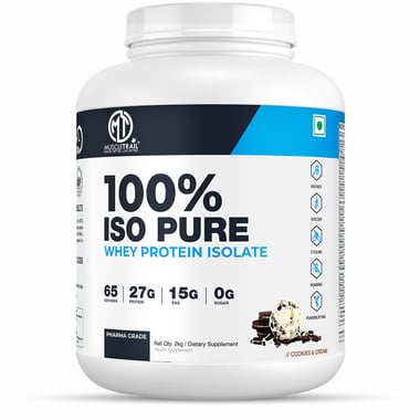 Muscle Trail 100% Iso Pure Whey Protein Isolate,  4.4 lb  Cookies & Cream 