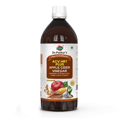 Dr. Patkar's Apple Cider Vinegar (ACV HRT PLUS), 500 ml Raw & Unfiltered