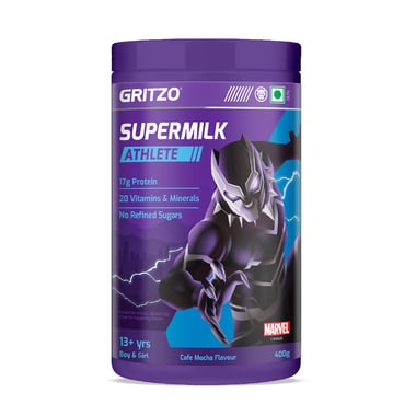 Supermilk Gritzo Athlete for 13+ Years,  400 g  Cafe Mocha (Black Panther) 