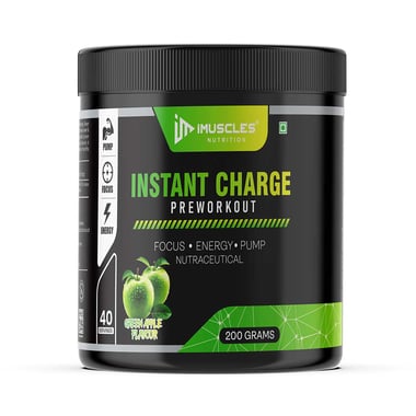 iMuscles Nutrition Instant Charge Pre Workout, 0.44 lb Green Apple