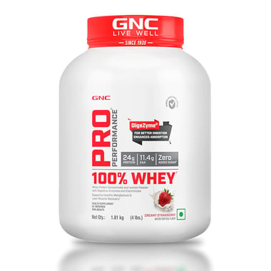 GNC Pro Performance 100% Whey Protein, 4 lb Creamy Strawberry