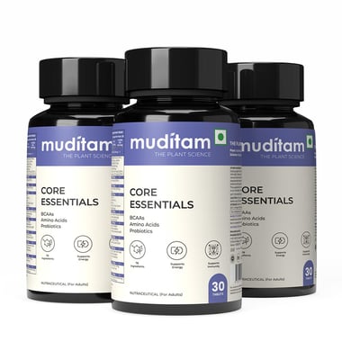 Muditam Core Essentials, 30 tablet(s) Unflavoured (Pack of 3)