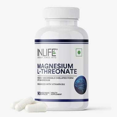 INLIFE Magnesium L-Threonate,  Unflavoured  90 veggie capsule(s) 