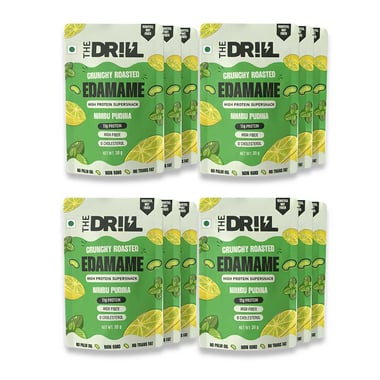The Drill Crunchy Roasted Edamame,  Nimbu Pudina (Pack of 12)  30 g 