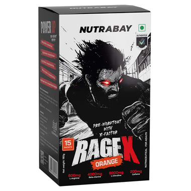 Nutrabay RageX Pre Workout, 0.39 lb Orange