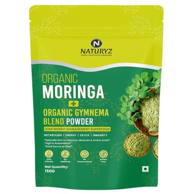 Naturyz Organic Moringa + Gymnema (Gudmar) Powder, 150 g