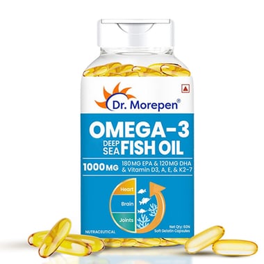 Dr. Morepen Omega-3 Deep Sea Fish Oil 1000mg, 60 softgels