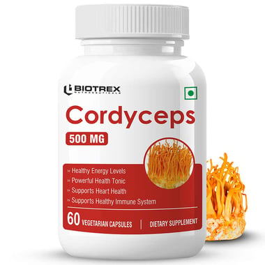 Biotrex Cordyceps 500mg,  60 veggie capsule(s) 