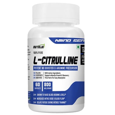 NutriJa L-Citrulline 800mg,  60 capsules  Unflavoured 