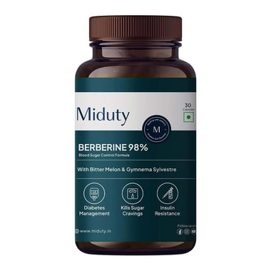 Miduty Berberine 98% with Vit B12,  30 capsules 