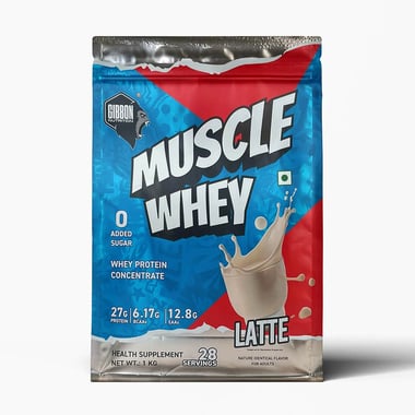 Gibbon Nutrition Muscle Whey,  2.2 lb  Latte 