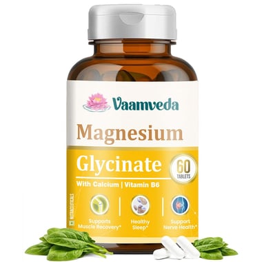Vaamveda Magnesium Glycinate with Calcium & Vitamin B6,  Unflavoured  60 tablet(s) 