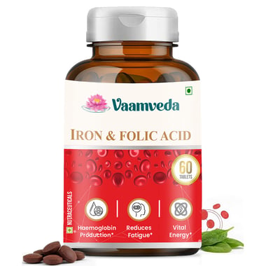 Vaamveda Iron & Folic Acid, 60 tablet(s)