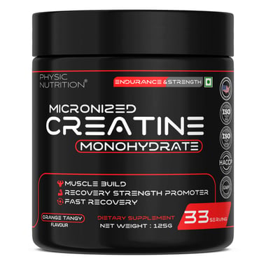 Physic Nutrition Micronized Creatine Monohydrate, Orange Tangy 0.275 lb