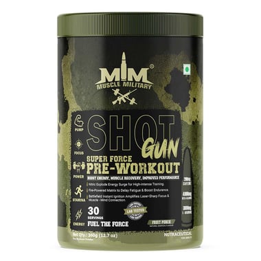 Muscle Military Shot Gun Pre-Workout, 0.79 lb Fruit Punch