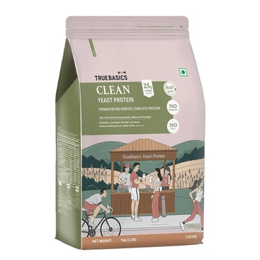 TrueBasics Clean Yeast Protein,  2.2 lb  Coffee 
