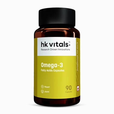 HealthKart HK Vitals Omega 3 1000mg with 180mg EPA and 120mg DHA,  90 capsules 