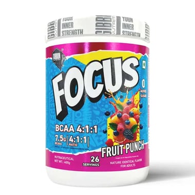 Gibbon Nutrition Focus BCAA 4:1:1, 0.88 lb 26 Servings Fruit Punch