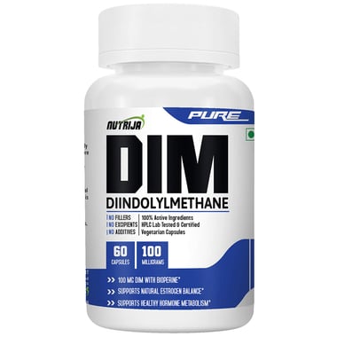 NutriJa DIM (Diindolylmethane) 100mg,  60 capsules 