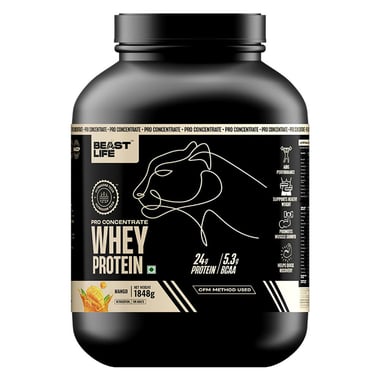 BeastLife Pro Concentrate Whey Protein,  4.07 lb  Mango 