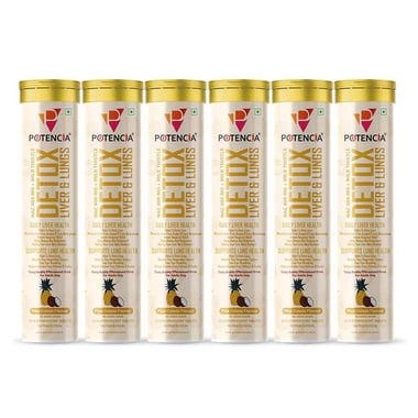 Potencia Detox Liver & Lungs Effervescent Pina Colada, 90 tablet(s)