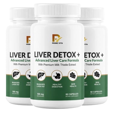 PRIME VITA Liver Detox+ Advanced Liver Care Formula 500mg,  180 capsules 